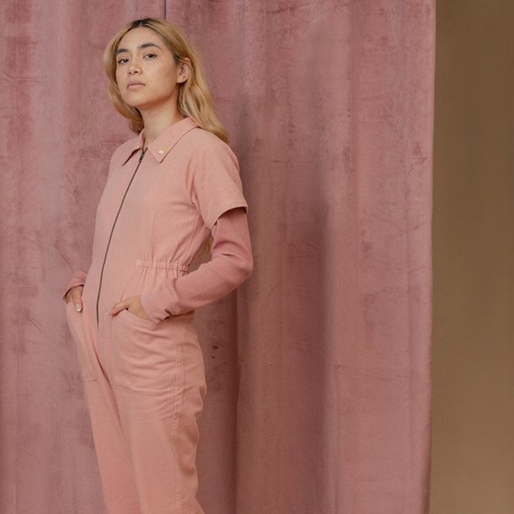 Noble Utility Jumpsuit Pink - Picture 1 of 5